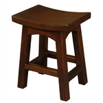 Tokyo Solid Mahogan Timber Footstool (Mahogany) - Furniture > Bar Stools & Chairs > Table & Bar Stools