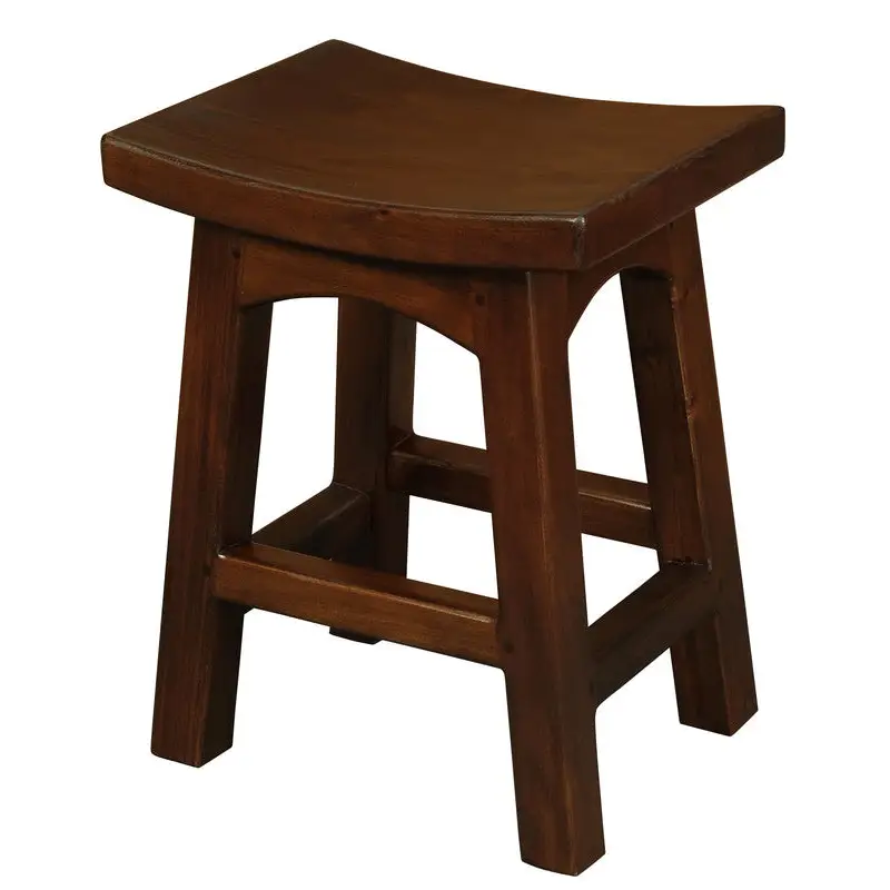 Tokyo Solid Mahogan Timber Footstool (Mahogany) - Furniture > Bar Stools & Chairs > Table & Bar Stools