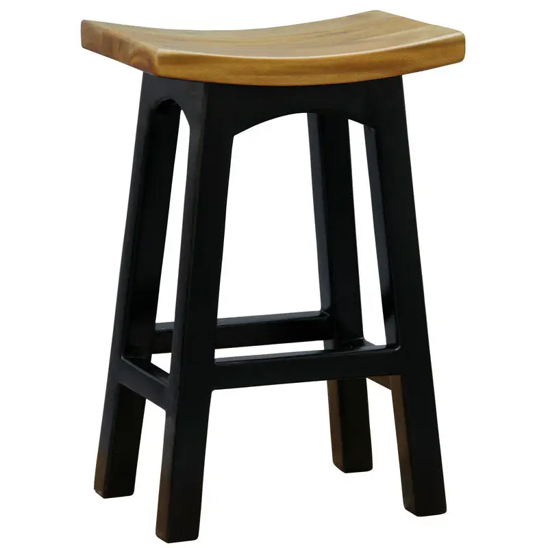 Tokyo Timber Kitchen Counter Stool (Black Caramel) - Furniture > Bar Stools & Chairs > Table & Bar Stools
