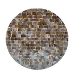 TONED MOTHER OF PEARL STOOL/SIDE TABLE - Furniture > Living Room > Coffee Tables