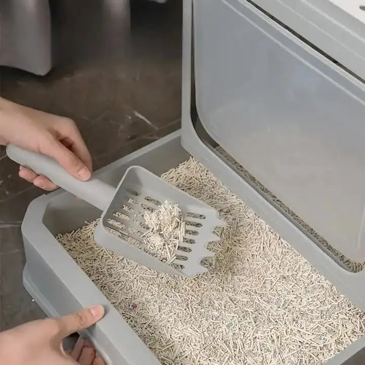 Top-Entry Cat Litter Box with Drawer-Enclosed Design Easy Clean Odor Control Anti-Tracking Lid Green - Pet Care > Cat