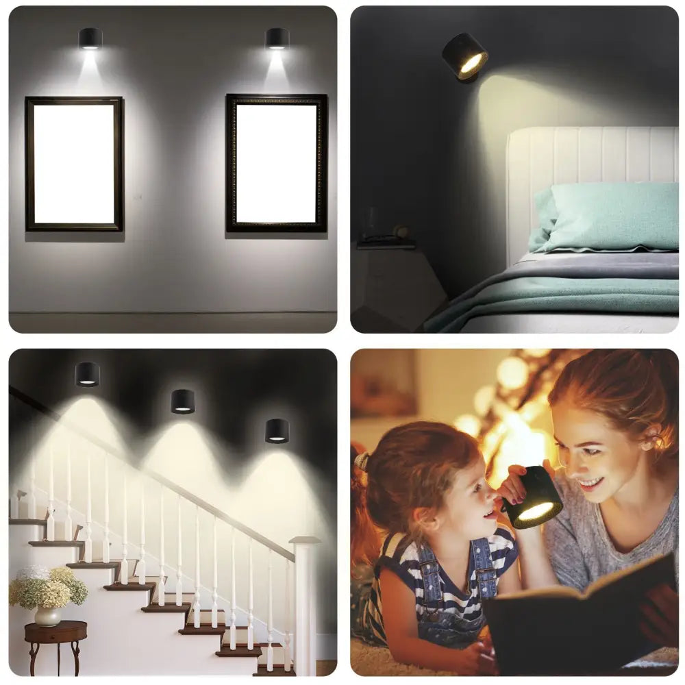 Touch-Control LED Night Light with 3 Brightness Levels & 3 Color Temperatures - Adjustable Stepless Dimming for Home &