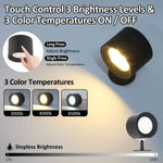 Touch-Control LED Night Light with 3 Brightness Levels & 3 Color Temperatures - Adjustable Stepless Dimming for Home &