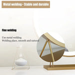Touch Screen Table Desktop LED Light Vanity Mirror Makeup Mirror Round Mirror 40cm - Home & Garden > Decor > Mirrors