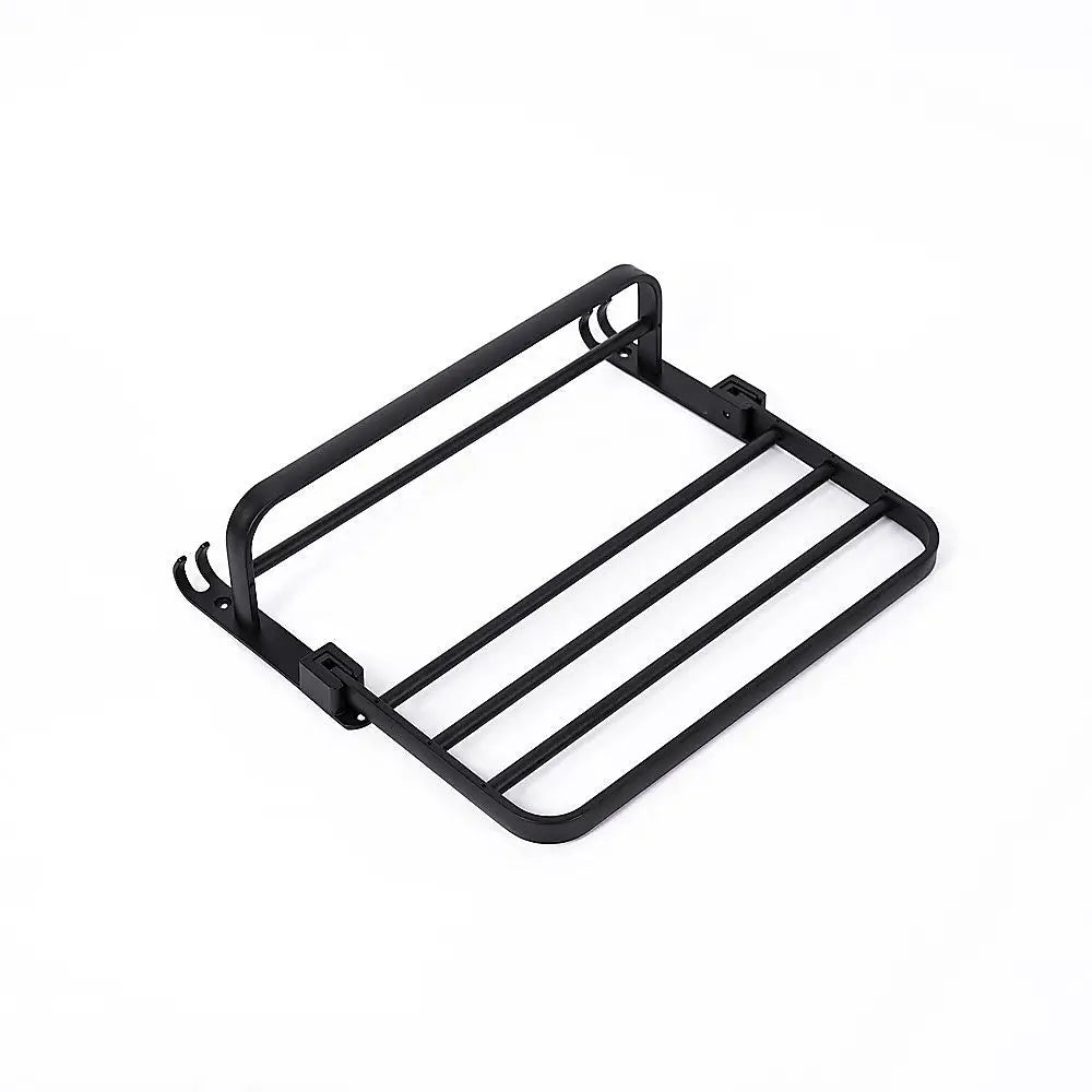 Towel Rack Folding Holder with Hook Accessories Wall Hanger Aluminium Bar Shelf - Home & Garden > DIY > Kitchen &