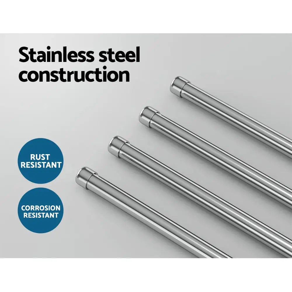 Towel Rail Rack Holder 4 Bars Wall Mounted Stainless Steel Swivel Hanging Hook - Home & Garden > Bathroom Accessories >