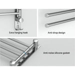 Towel Rail Rack Holder 4 Bars Wall Mounted Stainless Steel Swivel Hanging Hook - Home & Garden > Bathroom Accessories >