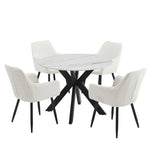 Tracey Round Marble Stone Dining Table - Furniture > Dining > Dining Tables
