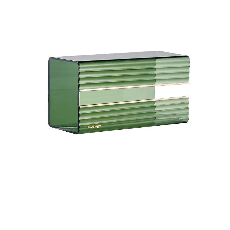 Transparent green light luxury tissue box single pack 21cm*11.1cm*9.1cm - Home & Garden > Bathroom Accessories > Toilet