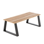 Trapezium-Shaped Table Bench Desk Legs Retro Industrial Design Fully Welded - Black - Furniture > Office