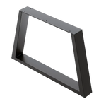 Trapezium-Shaped Table Bench Desk Legs Retro Industrial Design Fully Welded - Black - Furniture > Office