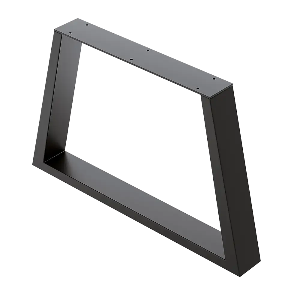 Trapezium-Shaped Table Bench Desk Legs Retro Industrial Design Fully Welded - Black - Furniture > Office