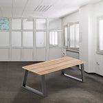 Trapezium-Shaped Table Bench Desk Legs Retro Industrial Design Fully Welded - Black - Furniture > Office