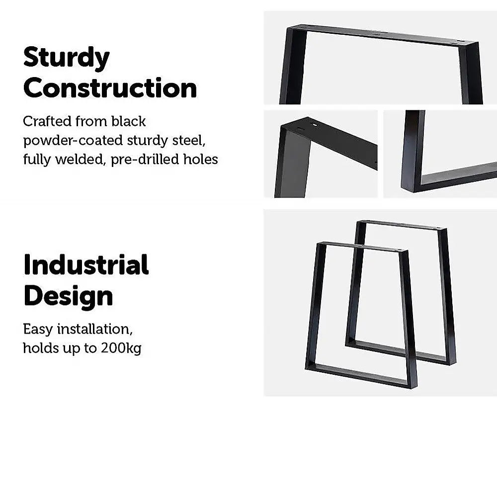 Trapezium Shaped Table Bench Desk Legs Retro Industrial Design Fully Welded - Furniture > Office
