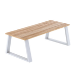 Trapezium-Shaped Table Bench Desk Legs Retro Industrial Design Fully Welded - White - Furniture > Office