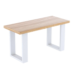 Trapezoid-Shaped Table Bench Desk Legs Retro Industrial Design Fully Welded - White - Furniture > Office