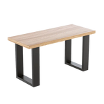 Trapezoid-Shaped Table Bench Desk Legs Retro Industrial Design Fully Welded - Black - Furniture > Office