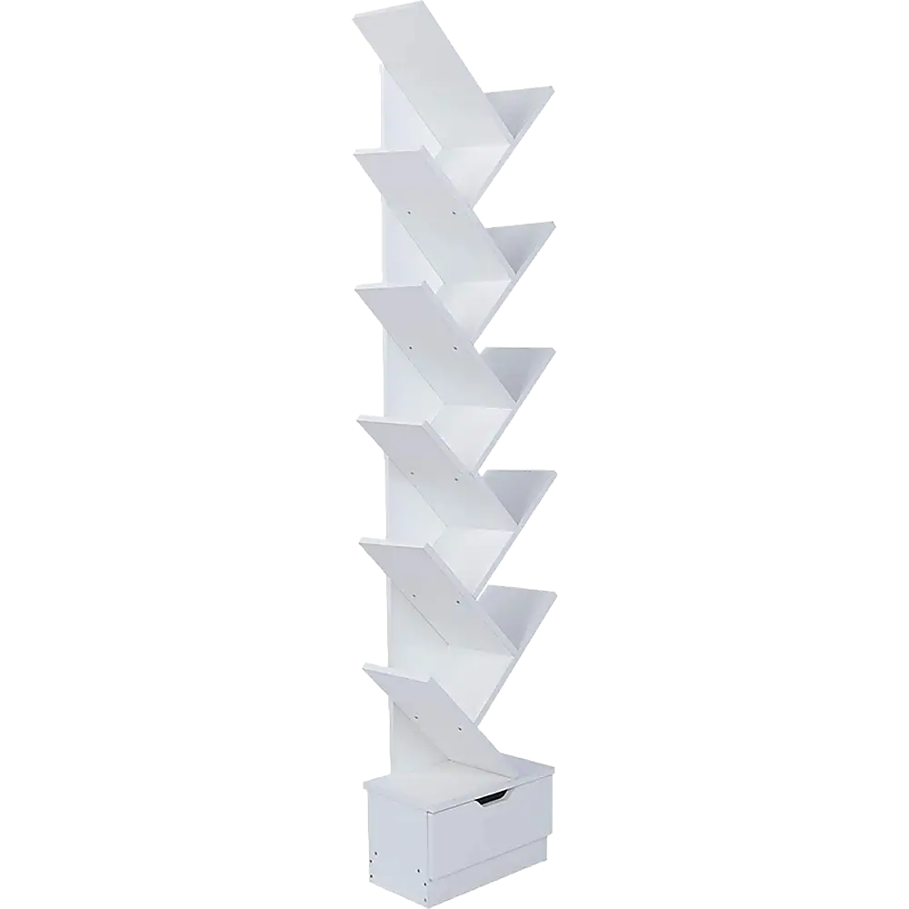Tree Bookshelf Bookcase Book Organizer 12-Tier Multipurpose Shelf Display Racks - Furniture > Office