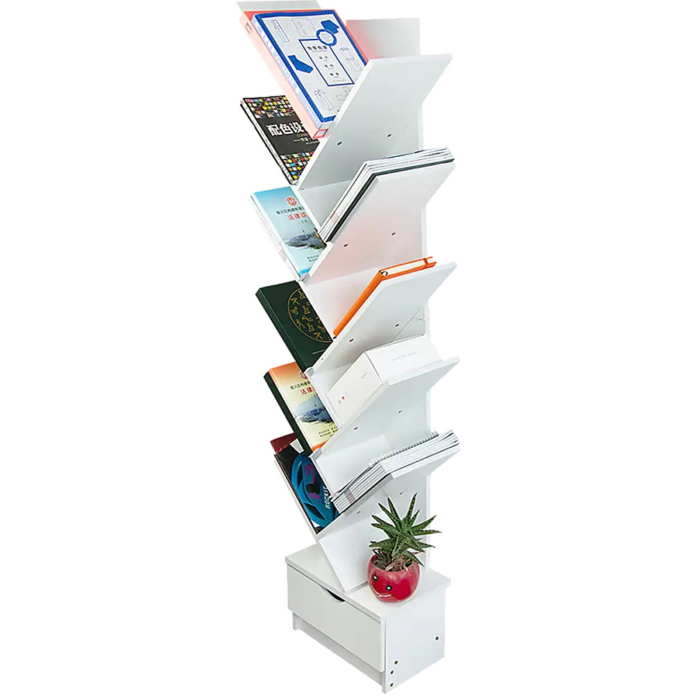 Tree Bookshelf Bookcase Book Organizer 12-Tier Multipurpose Shelf Display Racks - Furniture > Office