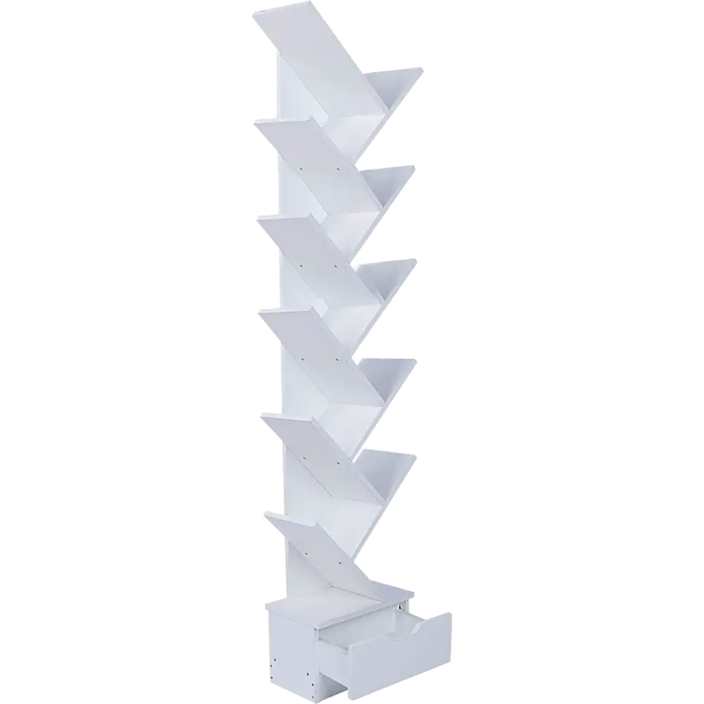 Tree Bookshelf Bookcase Book Organizer 12-Tier Multipurpose Shelf Display Racks - Furniture > Office