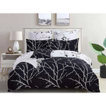 Tree Reversible King Size Bed Quilt/Duvet Cover Set Black - Home & Garden > Bedding > Duvet Covers