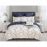 Tree Reversible Queen Size Bed Quilt/Duvet Cover Set Beige - Home & Garden > Bedding > Duvet Covers