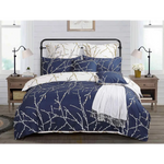 Tree Reversible Super King Size Bed Quilt/Duvet Cover Set Beige - Home & Garden > Bedding > Duvet Covers