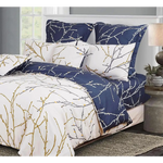 Tree Reversible Super King Size Bed Quilt/Duvet Cover Set Beige - Home & Garden > Bedding > Duvet Covers