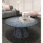 TRIDENT MOTHER OF PEARL HAND MADE COFFEE TABLE - Furniture > Living Room > Coffee Tables