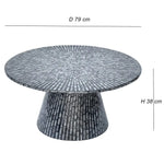 TRIDENT MOTHER OF PEARL HAND MADE COFFEE TABLE - Furniture > Living Room > Coffee Tables