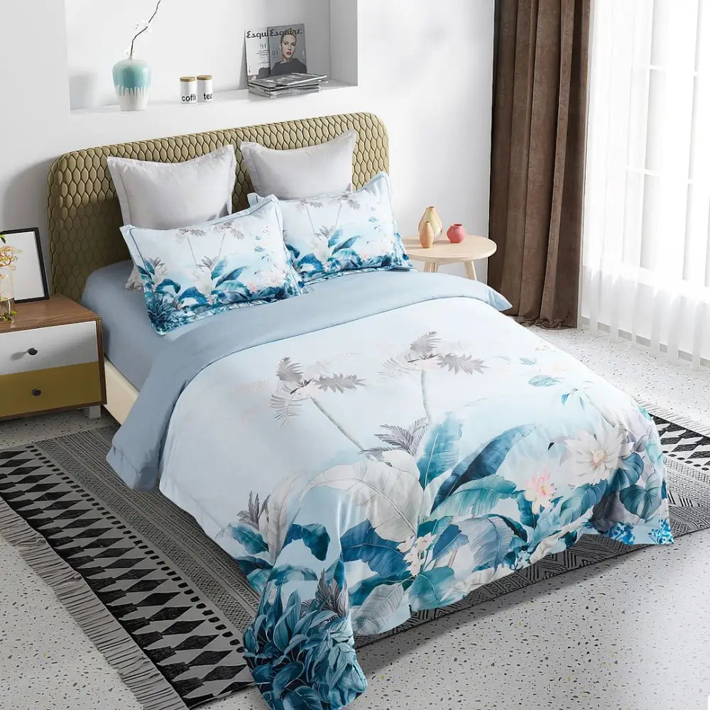 Tropical Quilt Cover Set - King Size - Home & Garden > Bedding