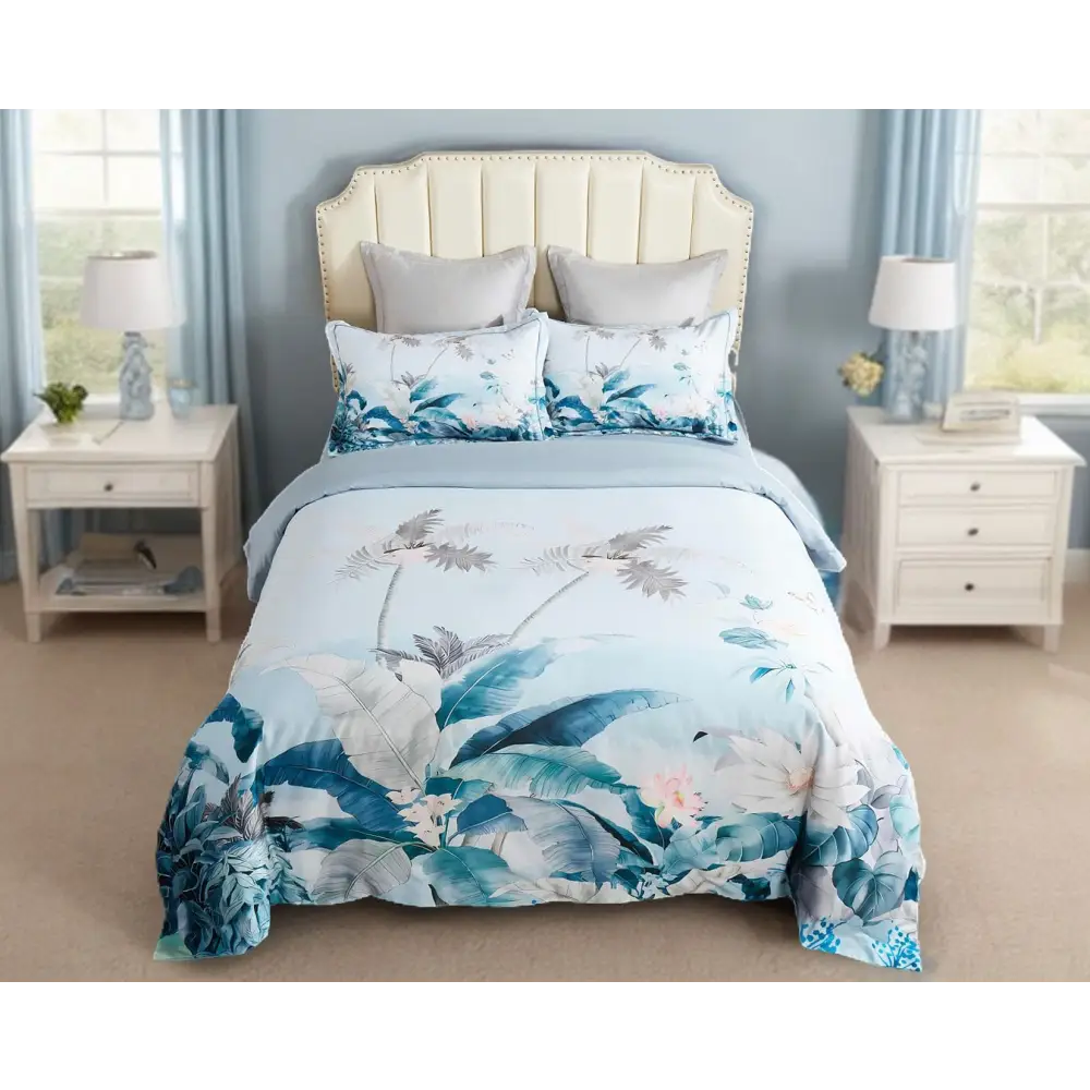 Tropical Quilt Cover Set - Super King Size - Home & Garden > Bedding