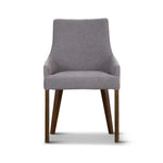 Tuberose Dining Chair Set of 4 Fabric Seat Solid Acacia Wood Furniture - Grey - Furniture > Dining