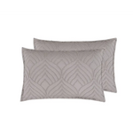TUFTED MICROFIBRE SUPER SOFT TWIN PACK STANDARD PILLOWCASES-BEIGE - Home & Garden > Bedding