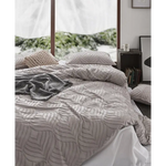 Tufted ultra soft microfiber quilt cover set-king beige - Home & Garden > Bedding