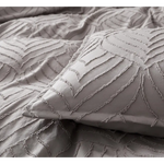 Tufted ultra soft microfiber quilt cover set-king beige - Home & Garden > Bedding