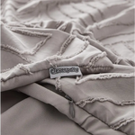 Tufted ultra soft microfiber quilt cover set-king beige - Home & Garden > Bedding