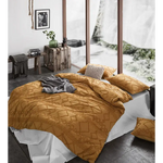 Tufted ultra soft microfiber quilt cover set-king caramel - Home & Garden > Bedding
