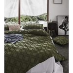 Tufted ultra soft microfiber quilt cover set-king khaiki green - Home & Garden > Bedding