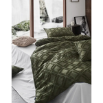 Tufted ultra soft microfiber quilt cover set-king khaiki green - Home & Garden > Bedding
