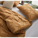 Tufted ultra soft microfiber quilt cover set-single caramel - Home & Garden > Bedding