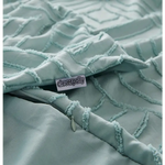 Tufted ultra soft microfiber quilt cover set-single sage green - Home & Garden > Bedding