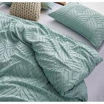 Tufted ultra soft microfiber quilt cover set-single sage green - Home & Garden > Bedding