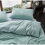 Tufted ultra soft microfiber quilt cover set-single sage green - Home & Garden > Bedding