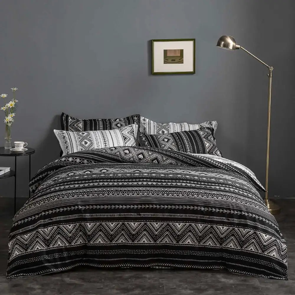 Tugo Reversible King Size Quilt/Duvet Cover Set - Home & Garden > Bedding