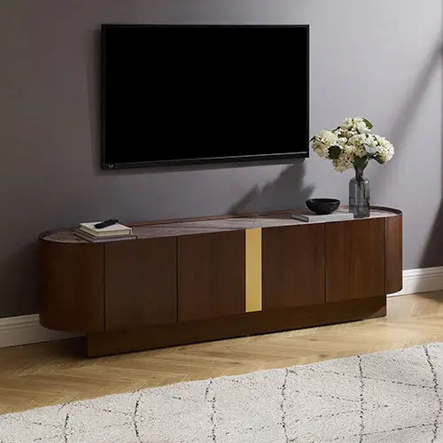 TV Cabinet MDF Board Melamine Interior Storage Entertainment Unit - Furniture > Living Room > TV Units