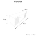 TV Cabinet MDF Brown Colour Two Sideboards Open Space - Furniture > Living Room > TV Units
