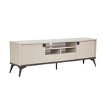 TV Cabinet with Storage Drawer Open Shelve Cabinet MDF in Champagne Colour - Furniture > Living Room > TV Units