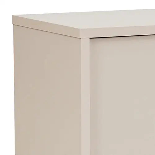 TV Cabinet with Storage Drawer Open Shelve Cabinet MDF in Champagne Colour - Furniture > Living Room > TV Units