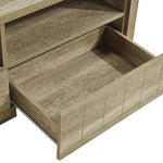 TV Entertainment Unit 3 Storage Drawers with Shelf Natural Wood like MDF in Oak Colour - Furniture > Living Room